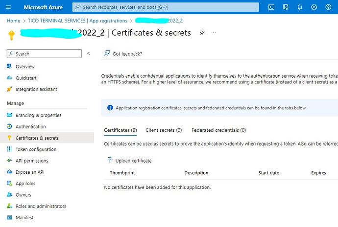 Certs in Azure