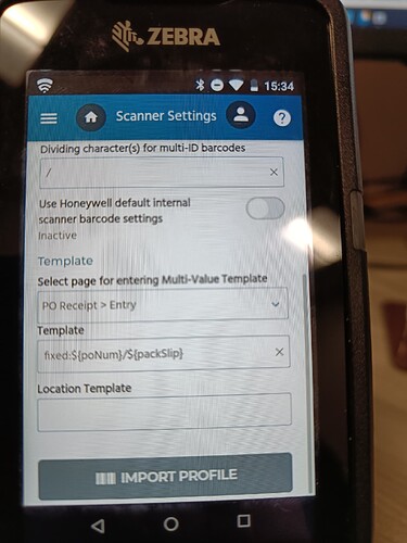 scanner settings