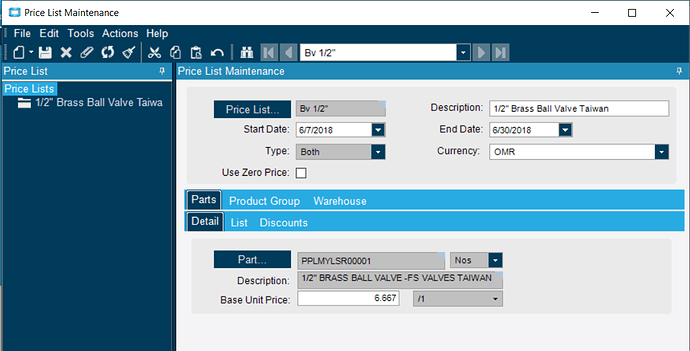 CustomerPriceList