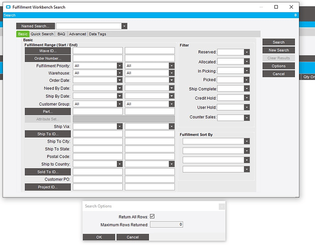 RETURN ALL ROWS -