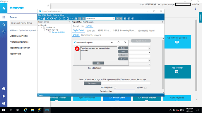 Customize SSRS Standard Reports - Epicor ERP 10 - Epicor User Help Forum