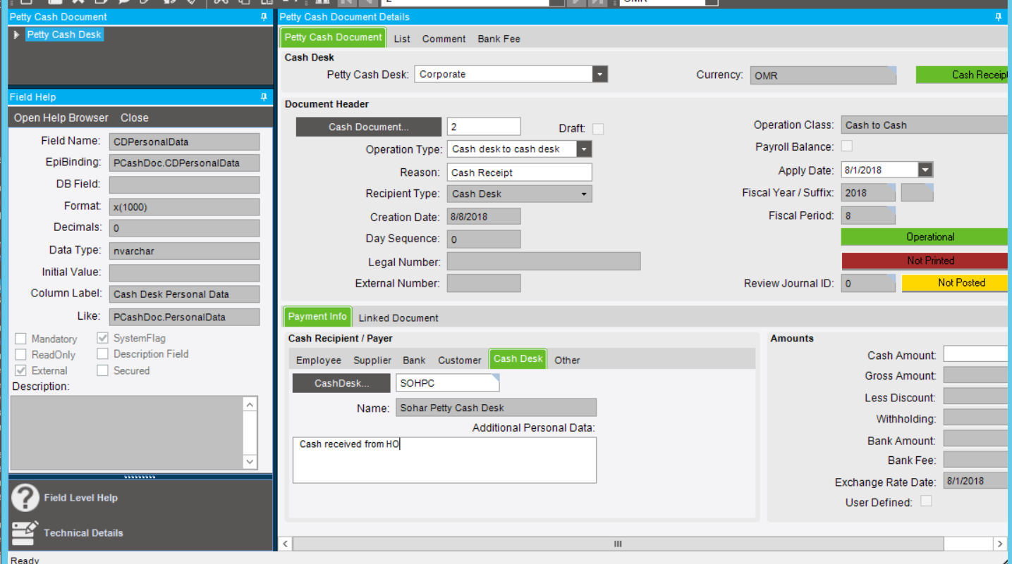 Petty Cash - Personal Data - Epicor ERP 10 - Epicor User Help Forum