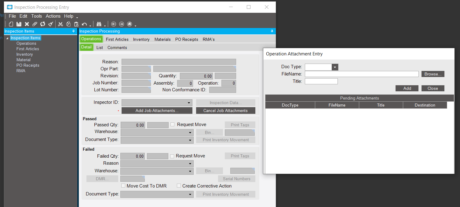 Attaching DocStar file to RcvDtl from Inspection Processing ERP