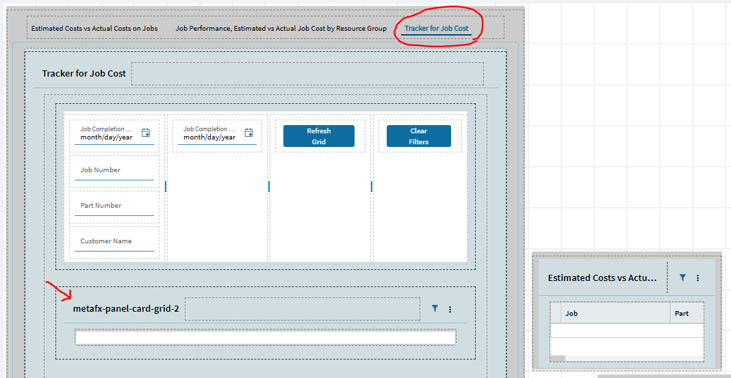 Application Studio: Add a Panel Card inside a Panel Card Stack ...