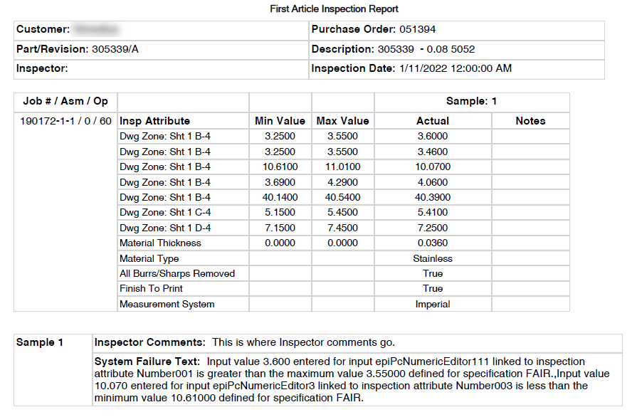 Inspection Report --- FINALLY! - Epicor ERP 10 - Epicor User Help Forum