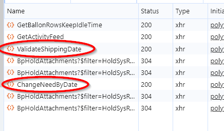 The image shows a computer screen capture of a network activity log highlighting various HTTP requests, with two entries specifically circled in red. (Captioned by AI)