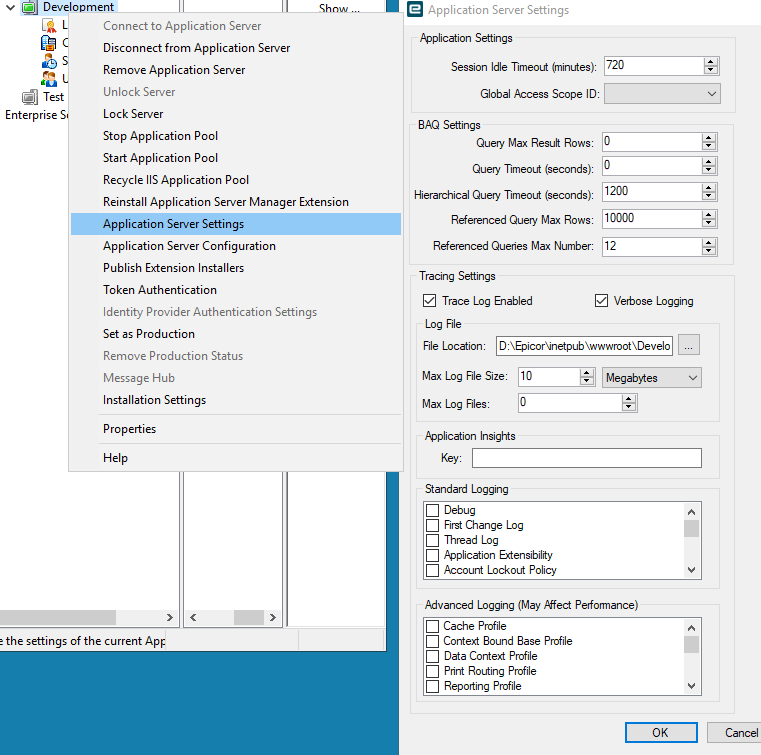 Kinetics-BPM Logging-Trace Options Form for Classic Form - Kinetic ERP ...