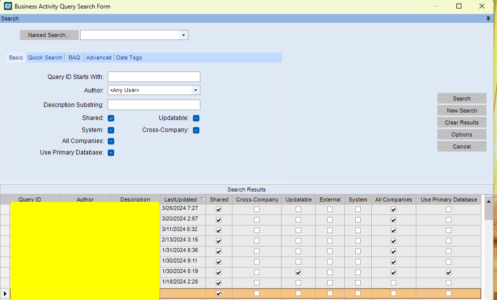 Test BAQ - Does anyone else do this? - Kinetic ERP - Epicor User Help Forum