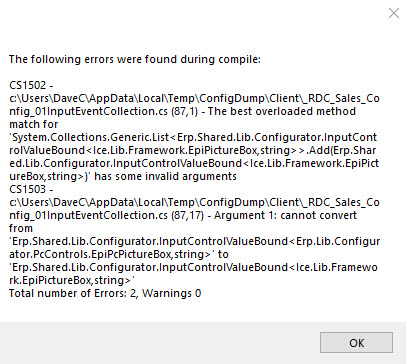 Configurator EpiPictureBox error