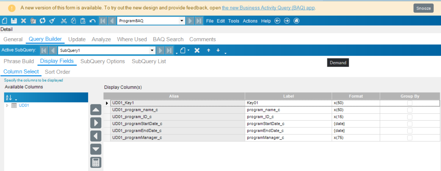 Editing Built-in Tables on Kinetic - Kinetic ERP - Epicor User Help Forum