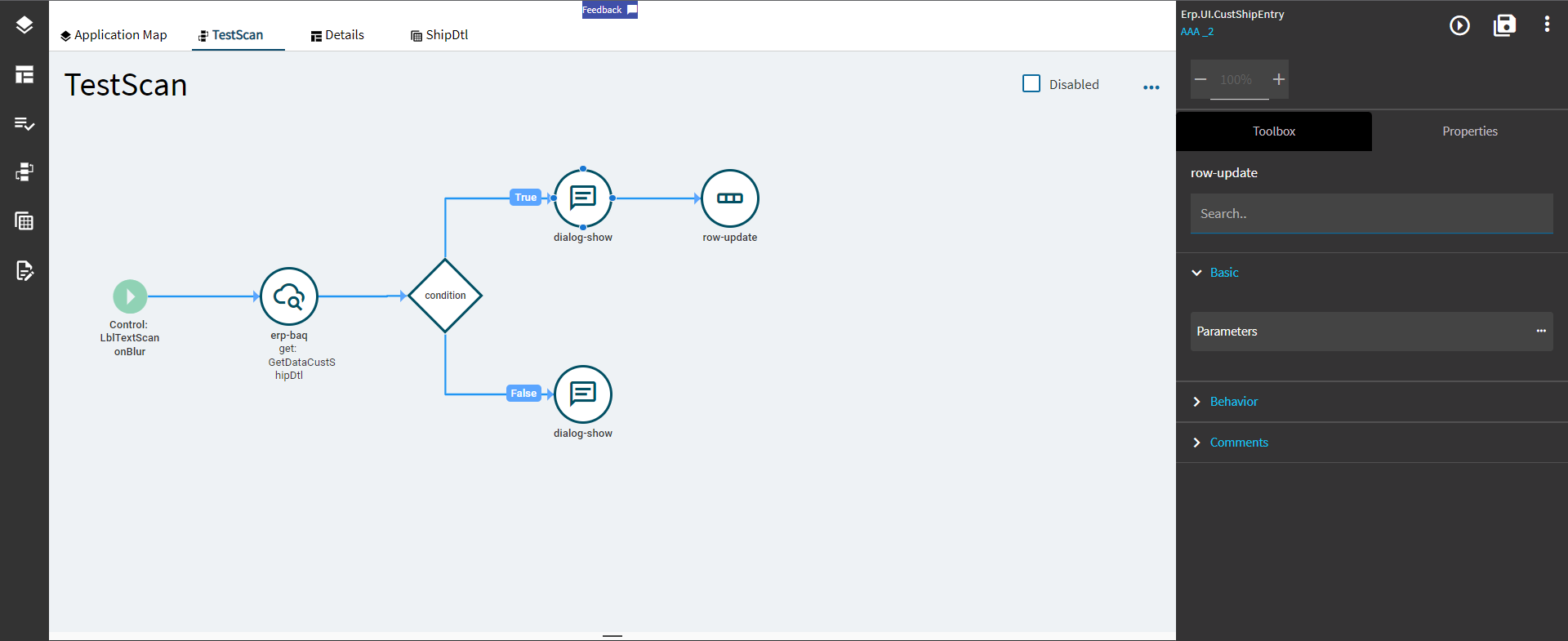 Find Specific Row and Update that Row in Application Studio