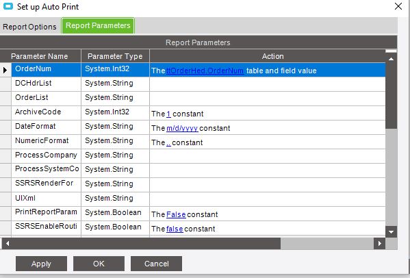 Auto Print Rpt Param 1